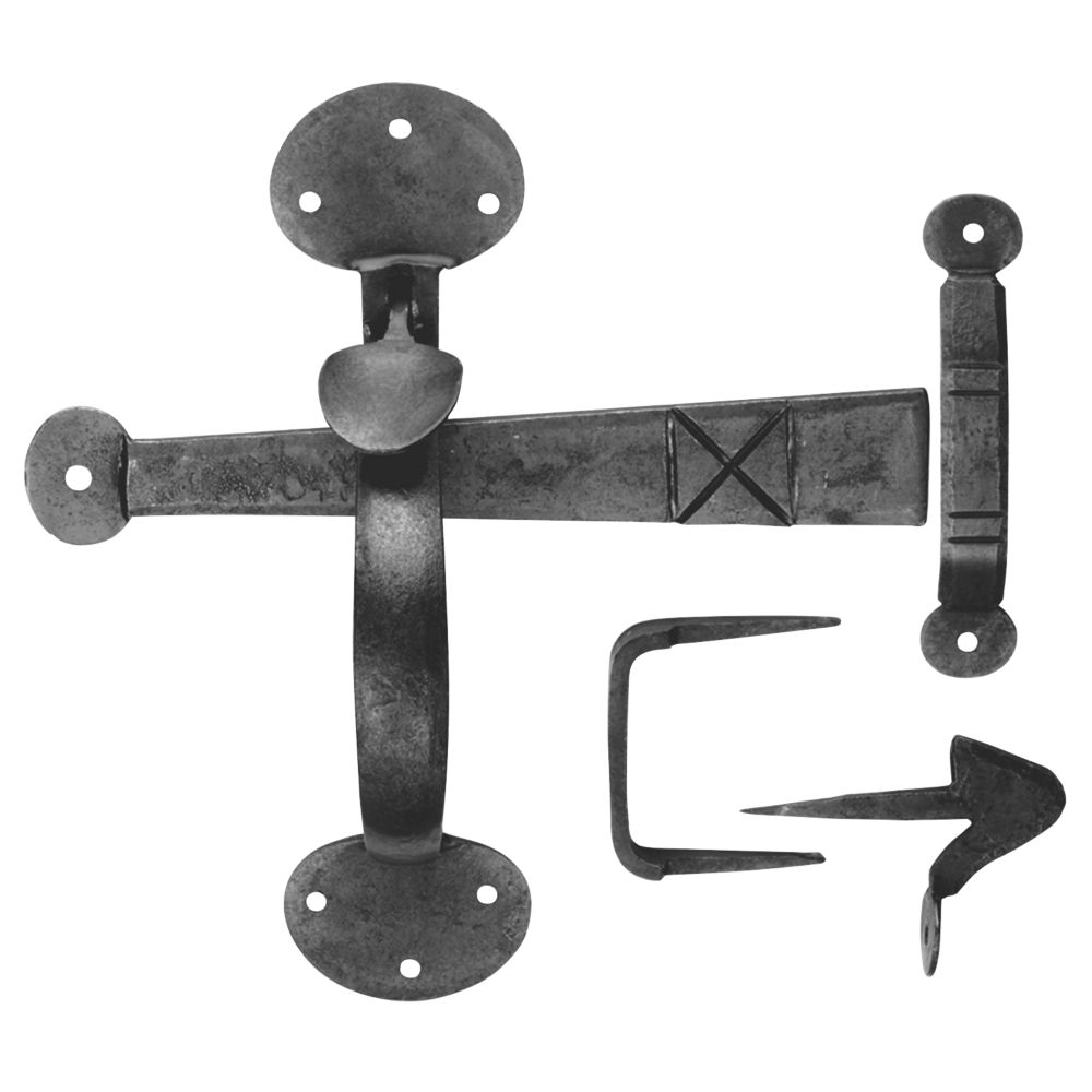 Carlisle Brass Thumb Latch Antique Black / Beeswax 145mm Screwfix