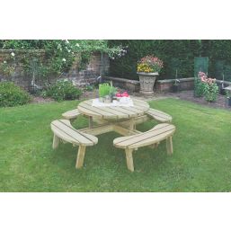 Forest Circular Garden Picnic Table 2070mm x 2070mm x 720mm