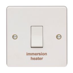 Crabtree Capital 20A 1-Gang DP Immersion Heater Switch White