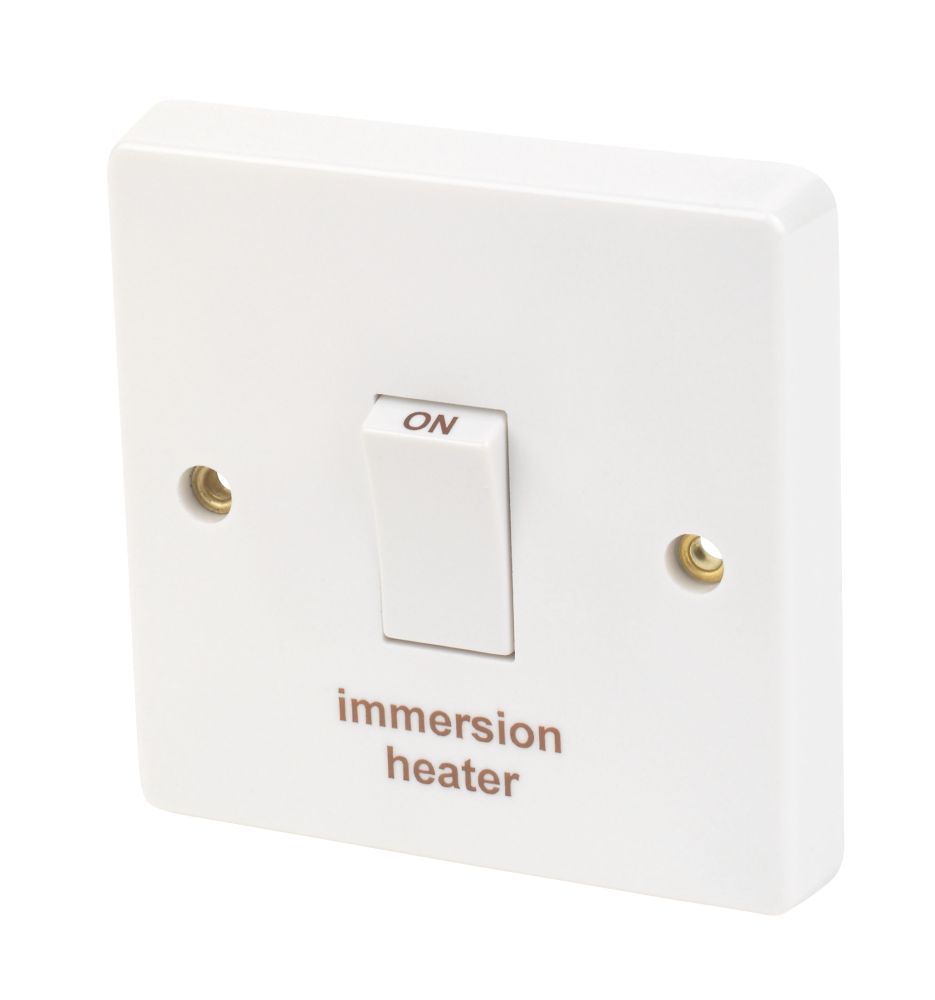 Crabtree Capital 20A 1-Gang DP Immersion Heater Switch White