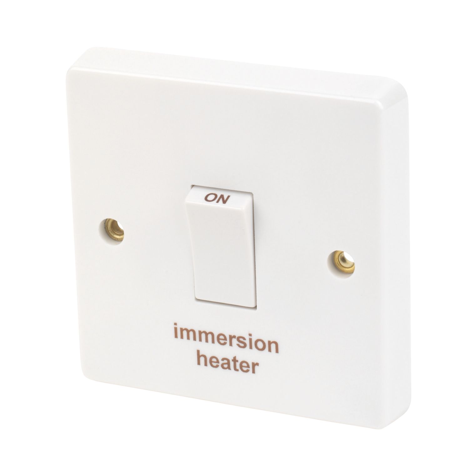 Crabtree Capital 20A 1-Gang DP Immersion Heater Switch White (3298J)
