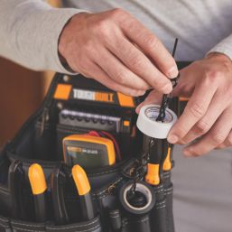 Toughbuilt ClipTech Master Electrician Pouch with Shoulder Strap Black