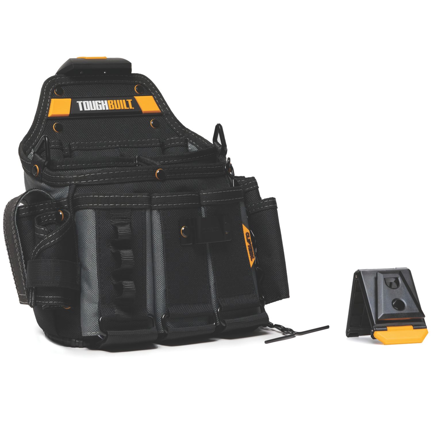 Toughbuilt ClipTech Master Electrician Pouch with Shoulder Strap Black (329CE)