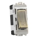 Knightsbridge  10A Grid 3-Pole Fan Isolator Switch Antique Brass