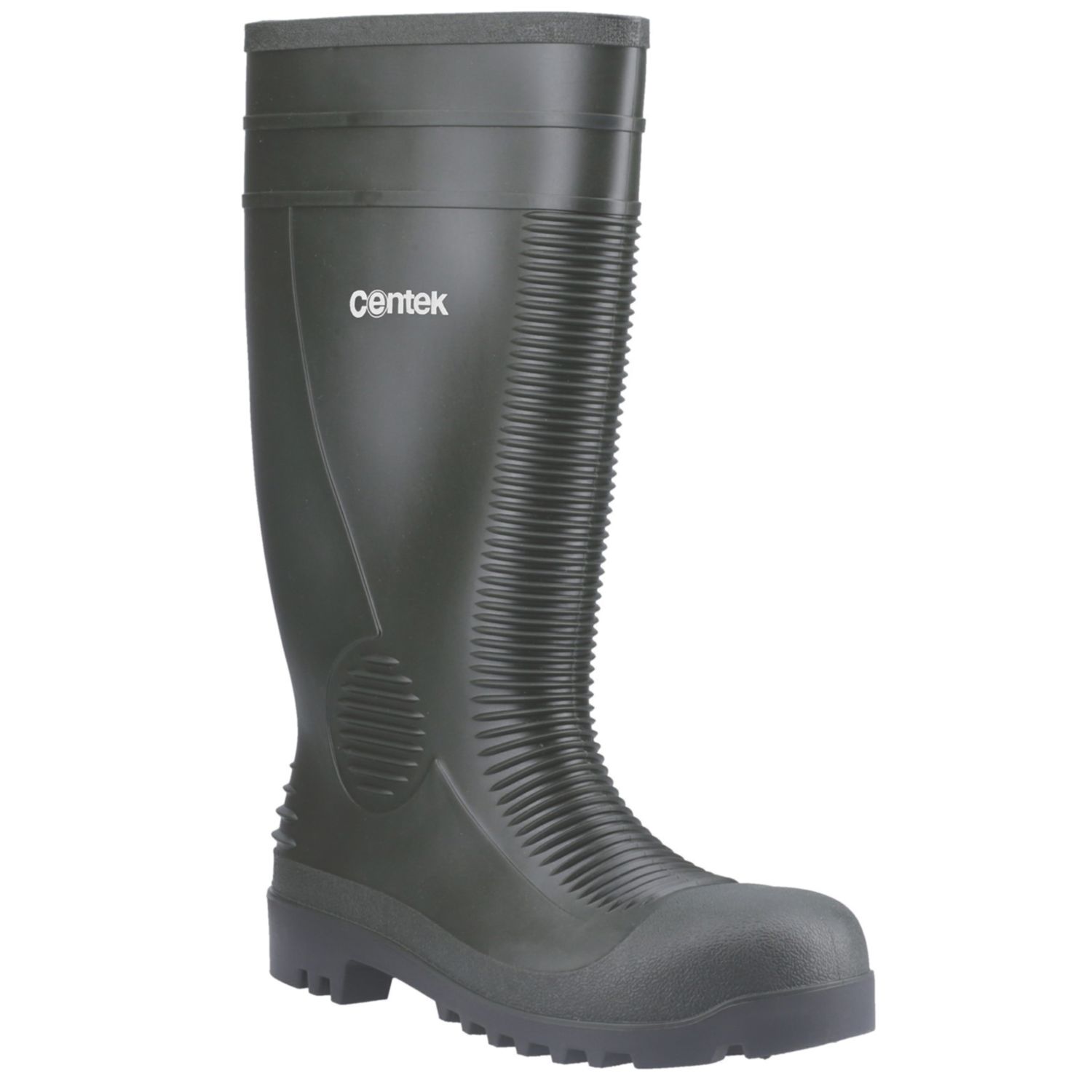 Centek Size 13 Green Steel Toe Cap Safety Wellies (329CW)