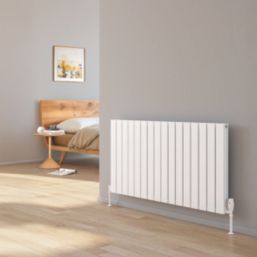 Reina Piatto Single 600mm x 820mm 2101BTU White Horizontal Designer Radiator