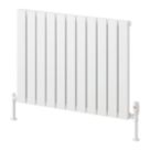 Reina Piatto Single 600mm x 820mm 2101BTU White Horizontal Designer Radiator