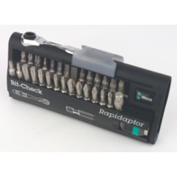 Wera Bit-Check 30 Zyklop Mini 2 1/4" Drive Ratchet & Accessory Set 31 Pcs