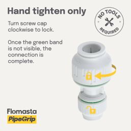 Flomasta  Plastic Push-Fit Reducing Coupler 15mm x 10mm