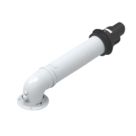 Baxi Internal Fit Telescopic Flue 300-470mm White/Black