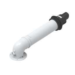 Baxi Internal Fit Telescopic Flue 300-470mm White/Black
