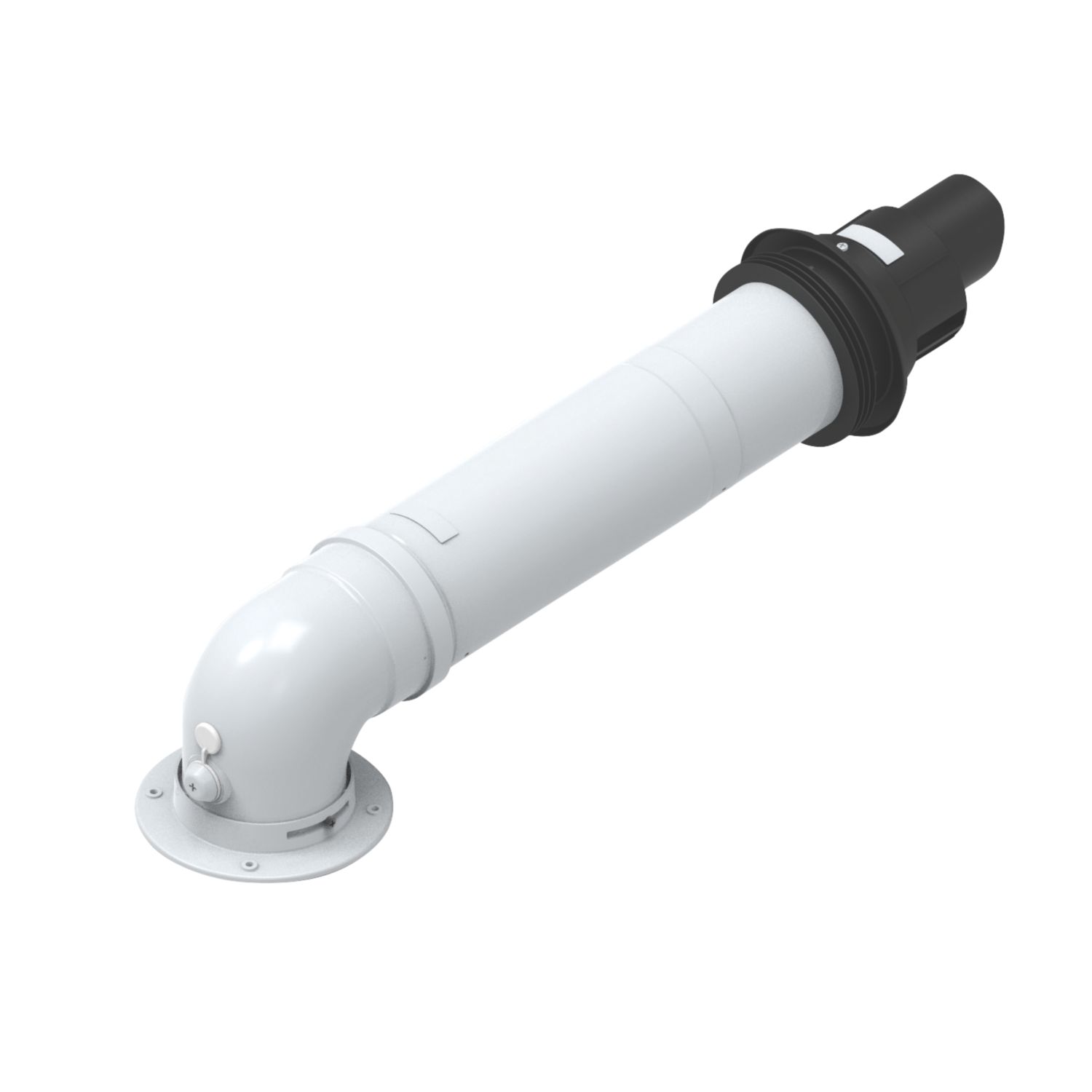 Baxi Internal Fit Telescopic Flue 300-470mm White/Black (329JL)
