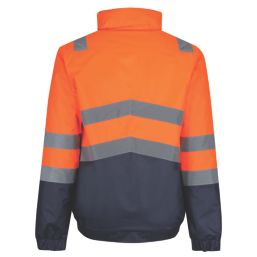 Regatta Pro Hi Vis Bomber Jacket Orange/Navy Small 43" Chest