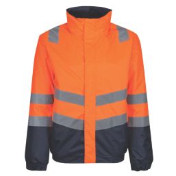 Regatta Pro Hi Vis Bomber Jacket Orange / Navy Small 43" Chest