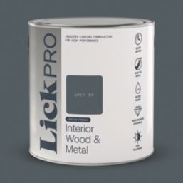 LickPro 2.5Ltr Grey 08 Satin Water-Based Trim Paint