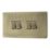 LAP  20A 16AX 4-Gang 2-Way Switch  Antique Brass with Colour-Matched Inserts