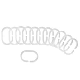 Shower Curtain Rings Transparent 12 Pack