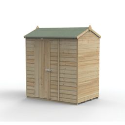 Forest Beckwood 6' x 4' 6" (Nominal) Reverse Apex Shiplap Timber Shed with Base & Assembly