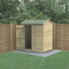 Forest Beckwood 6' x 4' 6" (Nominal) Reverse Apex Shiplap Timber Shed with Base & Assembly