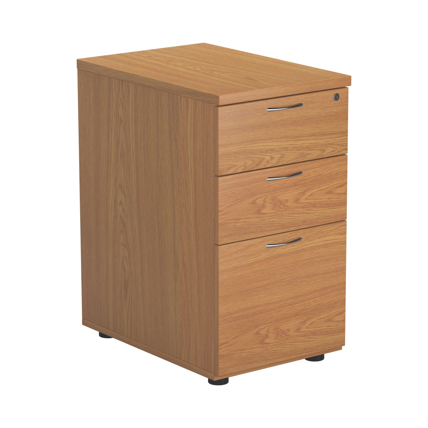 TC Group Essentials 3-Drawer Desk Pedestal Nova Oak 404mm x 600mm x 730mm (329TT)