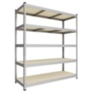 RB Boss Fastlok UDL/GALV 5-Tier Metal Garage Shelving Unit 1600mm x 600mm x 1800mm
