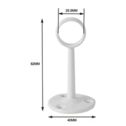 Essentials Rail Centre Bracket White 25mm