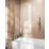 ETAL Dakota Semi-Framed Brushed Brass Hinged Bath Screen Non-Handed 780mm x 1400mm
