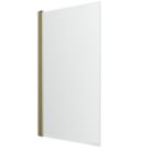 ETAL Dakota Semi-Framed Brushed Brass Hinged Bath Screen Non-Handed 780mm x 1400mm