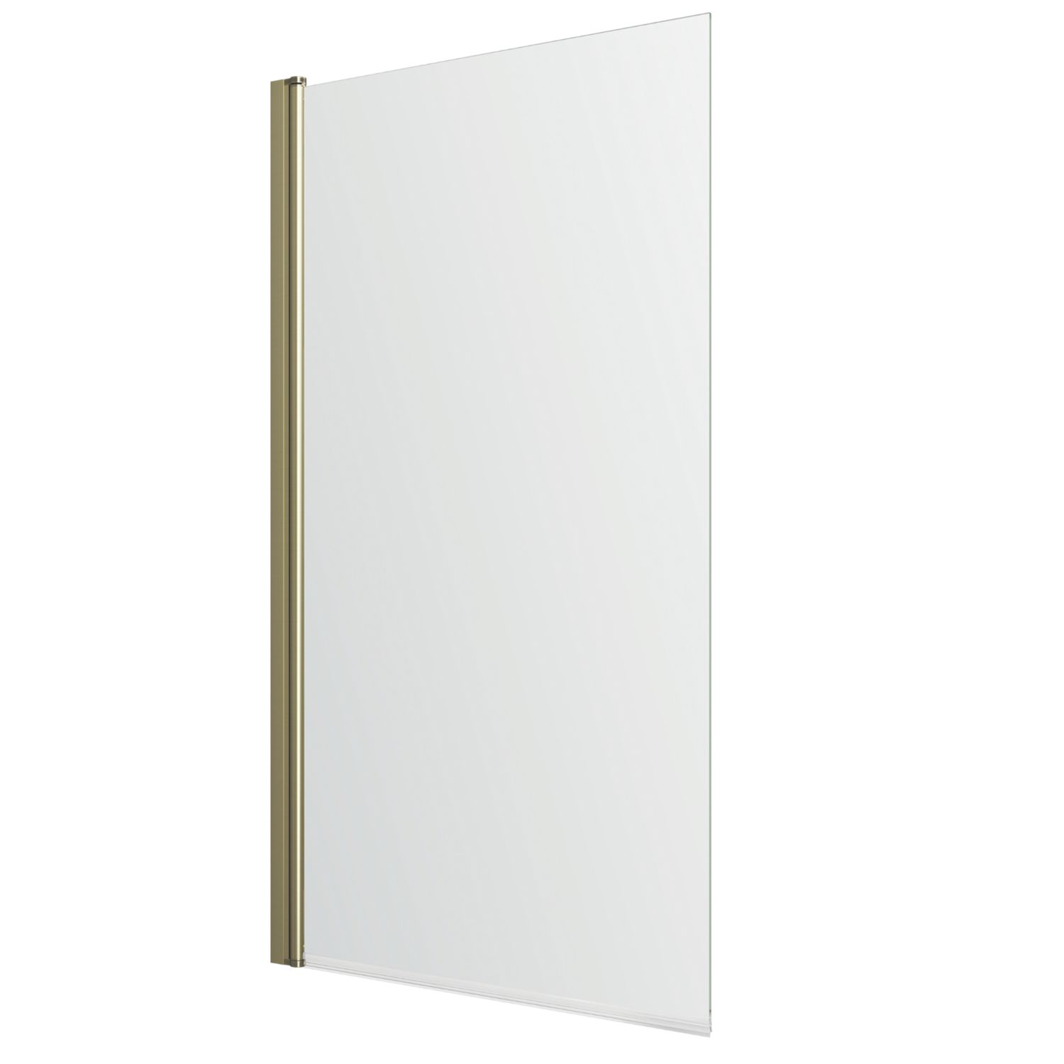 ETAL Dakota Semi-Framed Brushed Brass Hinged Bath Screen Non-Handed 780mm x 1400mm (329VN)