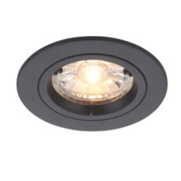 Saxby Cast Fixed  Recessed Downlight Matt Black