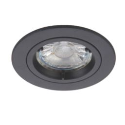 Saxby Cast Fixed  Recessed Downlight Matt Black