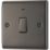 British General Nexus Metal 20A 1-Gang DP Control Switch Black Nickel with LED