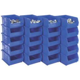 Barton TC2 Semi-Open-Fronted Storage Bins 1.27Ltr Blue 20 Pack