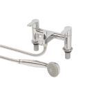 Refurb Swirl Elevate Chrome 115mm Deck Mounted  Manual Mixer Tap