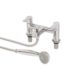 Refurb Swirl Elevate Chrome 115mm Deck Mounted  Manual Mixer Tap