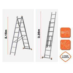 Magnusson  Aluminium 3.35m Combination Ladder