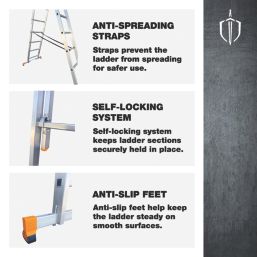 Magnusson  Aluminium 3.35m Combination Ladder