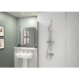 Bristan Commercial Exposed Single Outlet Thermostatic Chrome-Plated Mini Shower Valve