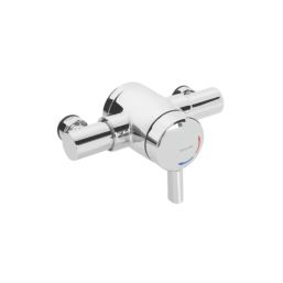 Bristan Commercial Exposed Single Outlet Thermostatic Chrome-Plated Mini Shower Valve