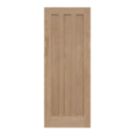 Unfinished Oak  Wooden 3-Panel Internal Door 1981mm x 762mm