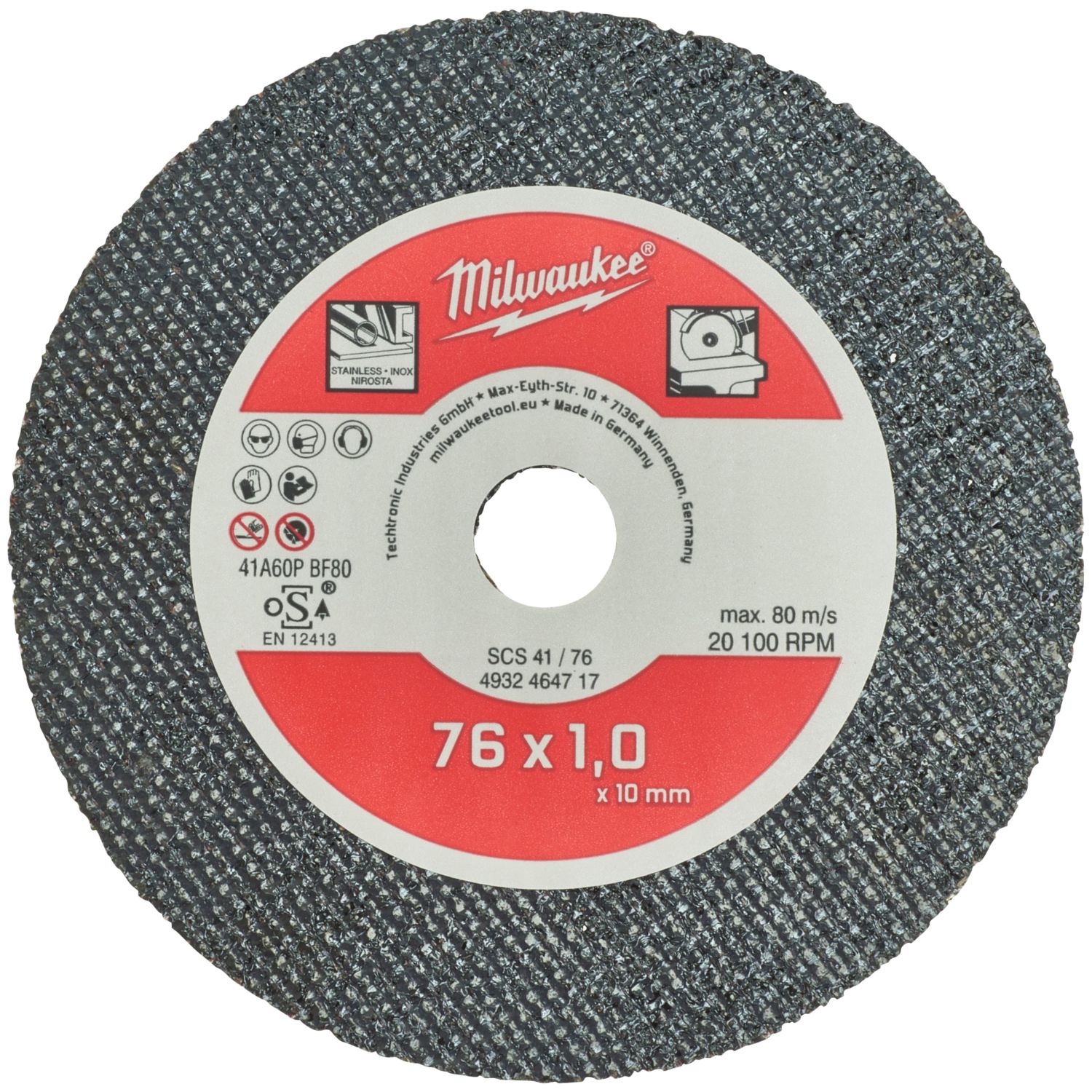 Milwaukee PRO+ Steel Cutting Discs 76mm (3") x 10mm 5 Pack (330GE)
