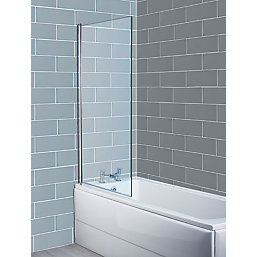 Semi-Framed Clear Bath Shower Screen  780mm x 1400mm