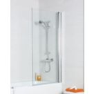 Semi-Framed Clear Bath Shower Screen  780mm x 1400mm