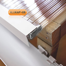 ALUKAP-XR White 10mm End Stop Bar 2400mm x 38mm