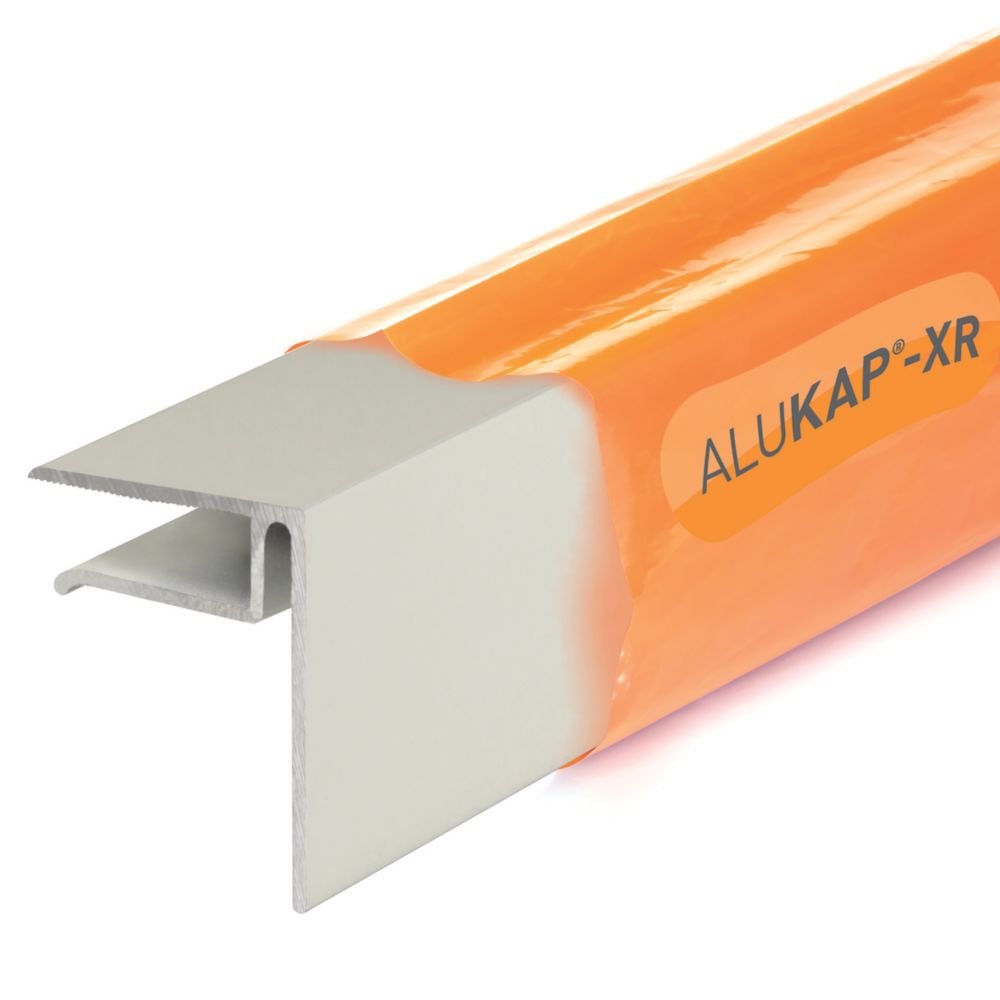 ALUKAP-XR White 10mm End Stop Bar 2400mm x 38mm