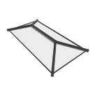 Crystal Clear Aluminium & uPVC Double-Glazed Lantern Roof Black 3000mm x 1500mm