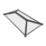 Crystal Clear Aluminium & uPVC Double-Glazed Lantern Roof Black 3000mm x 1500mm
