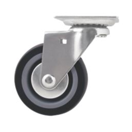 Essentials Heavy Duty TPR Swivel Castor 75mm Grey