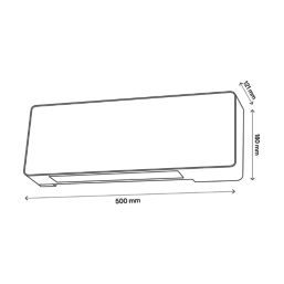 Blyss BL PTCM 2000W Electric Wall-Mounted Heater White