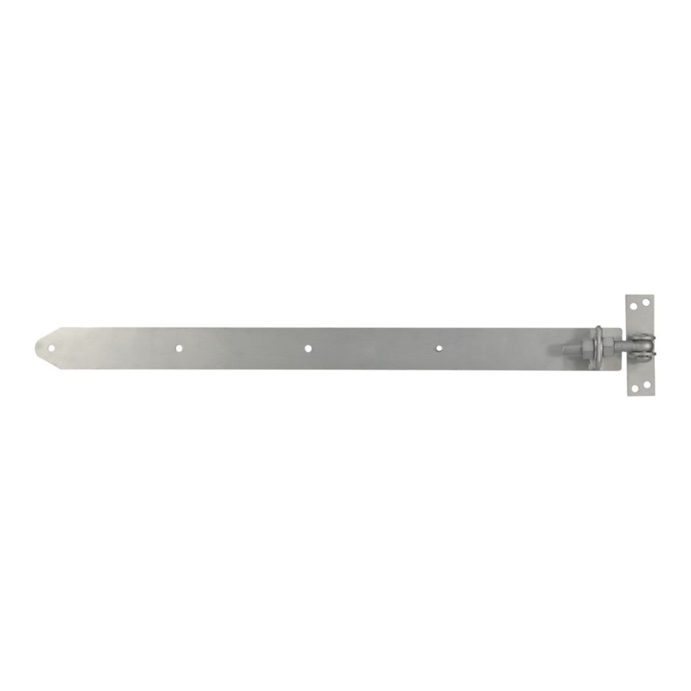 Smith &amp; Locke Matt Silver Straight Gate Hinges 130mm x 750mm x 55mm 2 Pack
